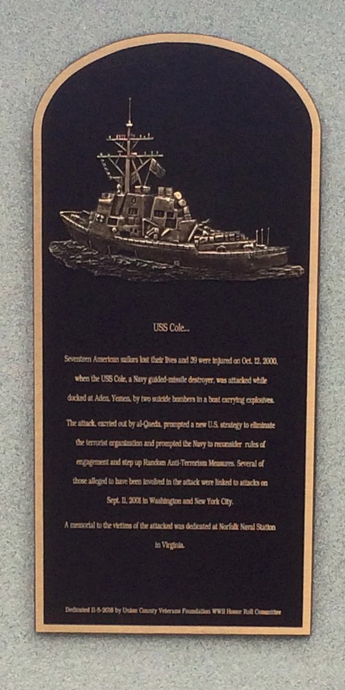 USS Cole Plaque